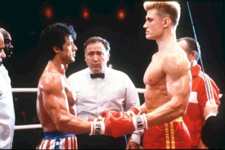 Rocky Balboa e Ivan Drago juntos otra vez (en esta oportunidad como Sylvester Stallone y Dolph Lundgren)