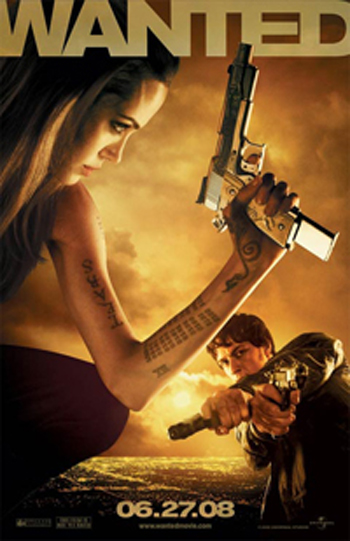 Poster de “Wanted”: Angelina Jolie armada y peligrosa